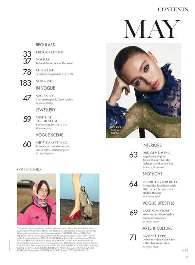 Vogue (UK) Inhaltsverzeichnis