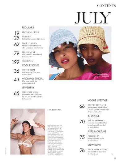 Vogue (UK) Inhaltsverzeichnis