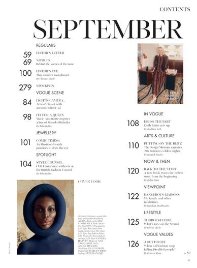 Vogue (UK) Inhaltsverzeichnis