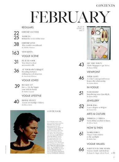 Vogue (UK) Inhaltsverzeichnis