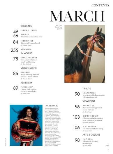 Vogue (UK) Inhaltsverzeichnis