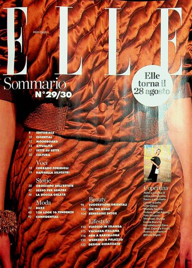 Elle Italia Inhaltsverzeichnis