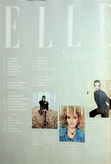 Elle Italia Inhaltsverzeichnis
