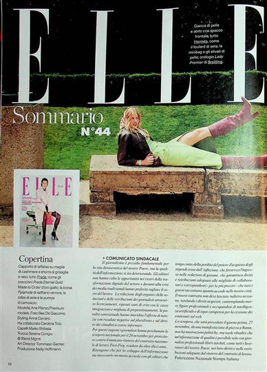 Elle Italia Inhaltsverzeichnis