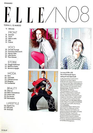 Elle Italia Inhaltsverzeichnis