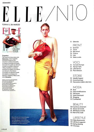 Elle Italia Inhaltsverzeichnis