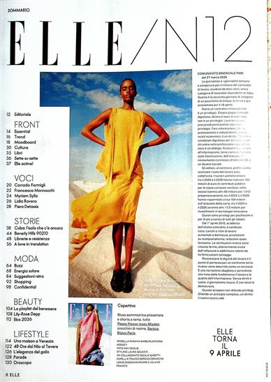 Elle Italia Inhaltsverzeichnis