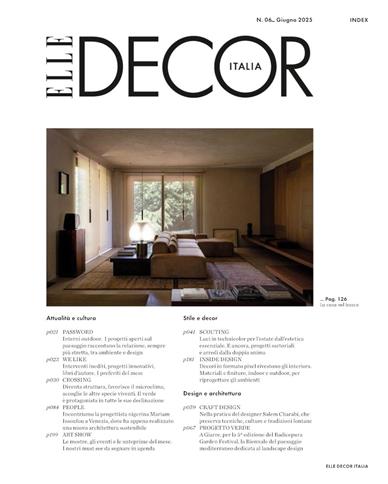 Elle Decor Italia Inhaltsverzeichnis
