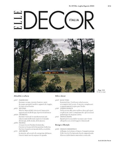 Elle Decor Italia Inhaltsverzeichnis