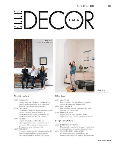 Elle Decor Italia Inhaltsverzeichnis