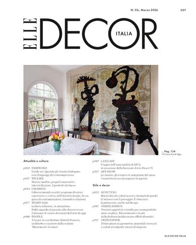 Elle Decor Italia Inhaltsverzeichnis