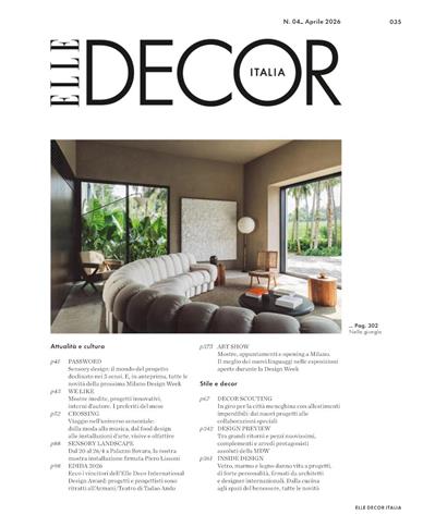 Elle Decor Italia Inhaltsverzeichnis