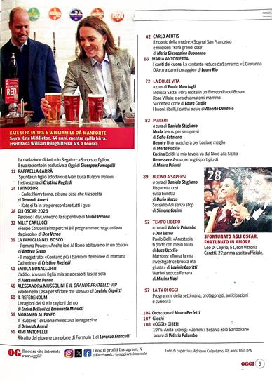 Oggi Inhaltsverzeichnis
