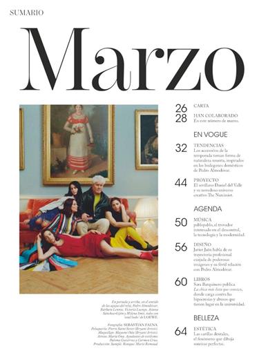 Vogue Spanien Inhaltsverzeichnis