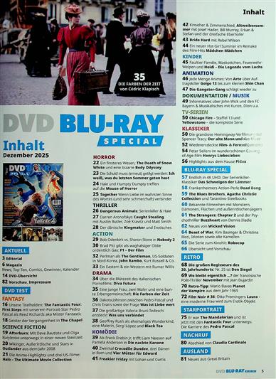 DVD Blu-Ray Special Inhaltsverzeichnis