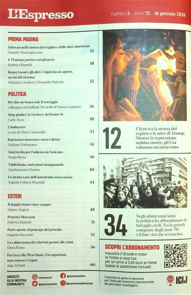 L'Espresso Inhaltsverzeichnis