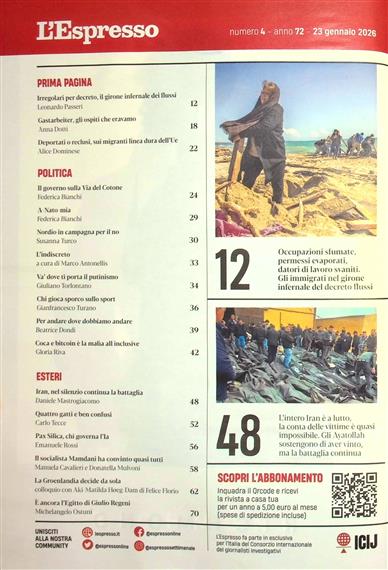 L'Espresso Inhaltsverzeichnis