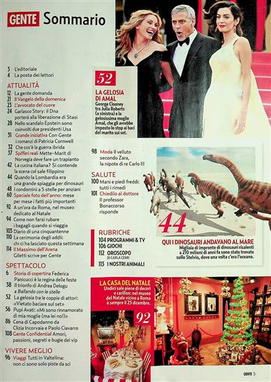 Gente Inhaltsverzeichnis