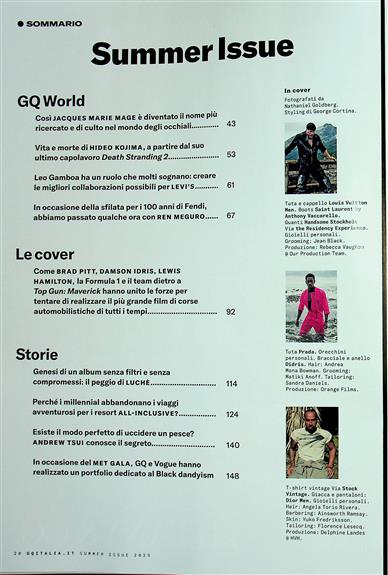 GQ Italien Inhaltsverzeichnis