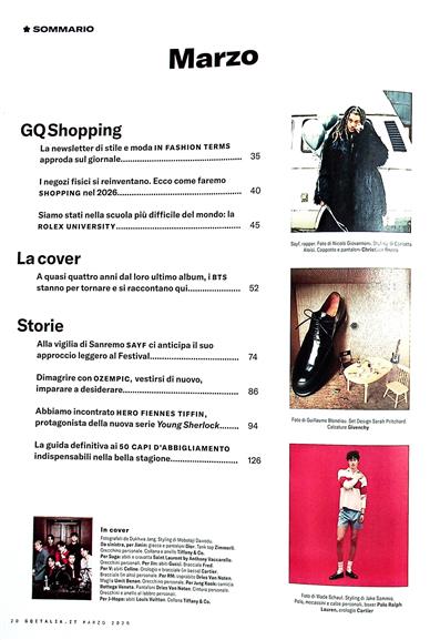 GQ Italien Inhaltsverzeichnis