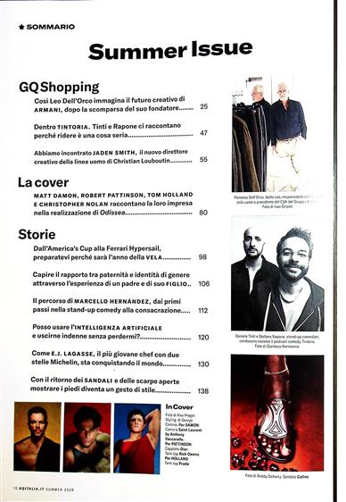 GQ Italien Inhaltsverzeichnis