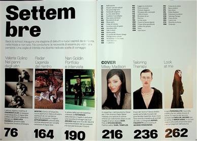 Vogue Italia Inhaltsverzeichnis