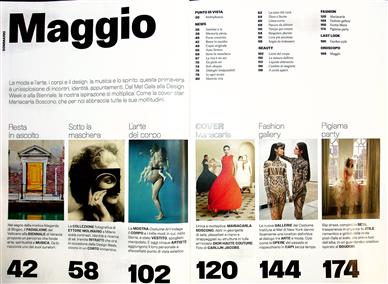 Vogue Italia Inhaltsverzeichnis