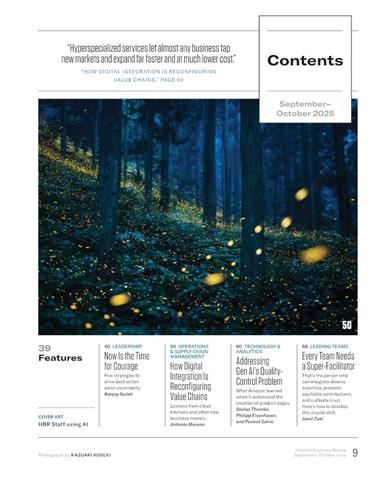 Harvard Business Review Inhaltsverzeichnis