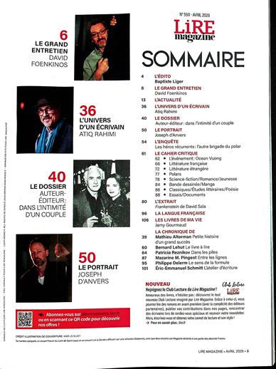 Lire Inhaltsverzeichnis