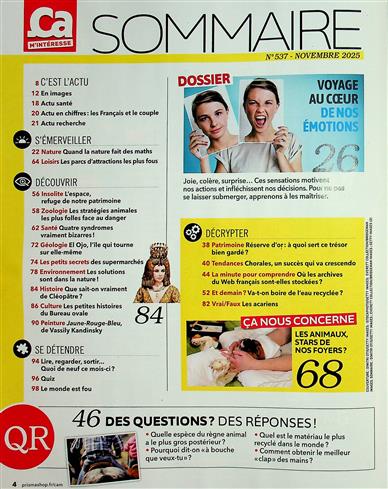 Ca m'interesse Inhaltsverzeichnis