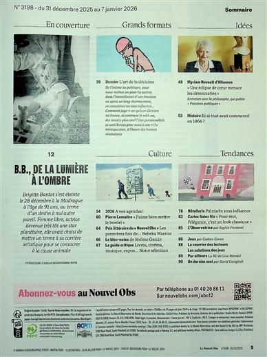 Nouvel Obs Inhaltsverzeichnis