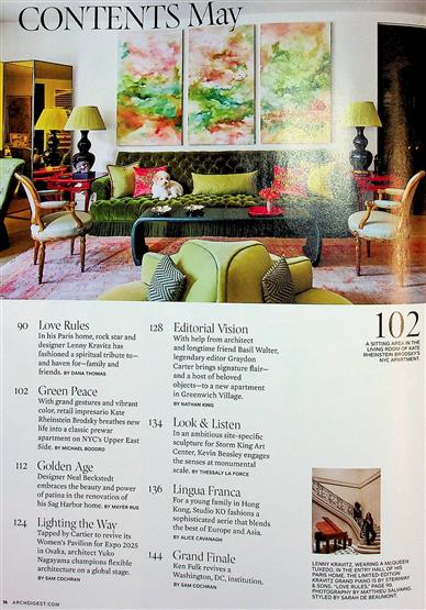 AD Architectural Digest (US) Inhaltsverzeichnis