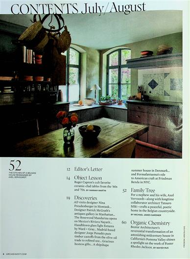 AD Architectural Digest (US) Inhaltsverzeichnis