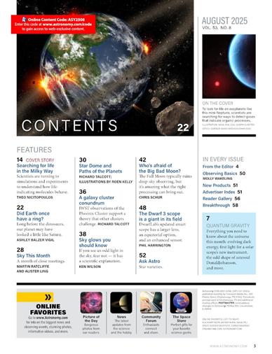 Astronomy Inhaltsverzeichnis