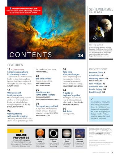 Astronomy Inhaltsverzeichnis