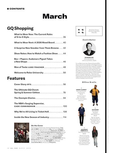 GQ US Inhaltsverzeichnis