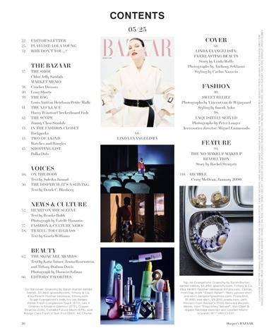 Harpers Bazaar US Inhaltsverzeichnis