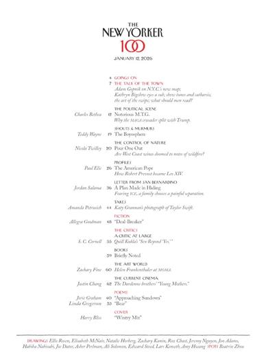 New Yorker Inhaltsverzeichnis