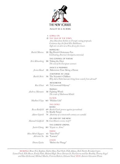 New Yorker Inhaltsverzeichnis