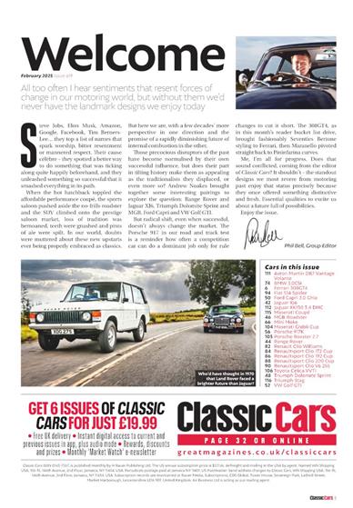 Classic Cars (UK) Inhaltsverzeichnis