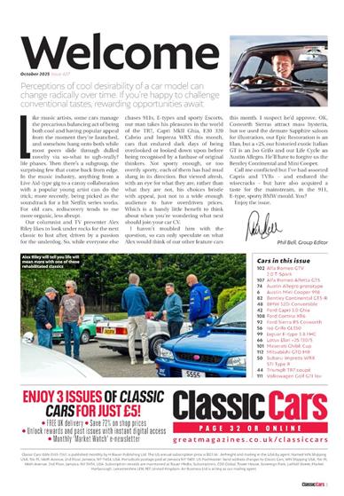 Classic Cars (UK) Inhaltsverzeichnis