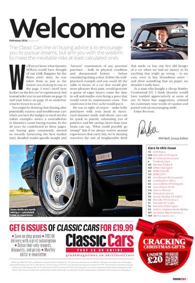 Classic Cars (UK) Inhaltsverzeichnis