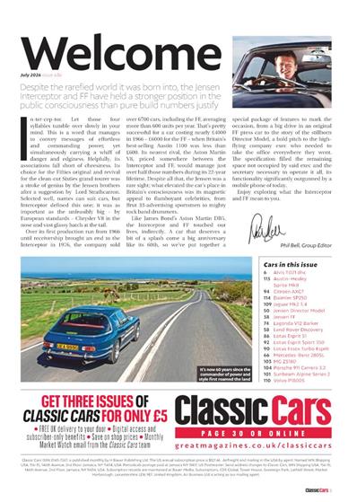 Classic Cars (UK) Inhaltsverzeichnis