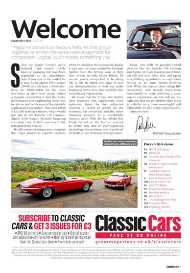 Classic Cars (UK) Inhaltsverzeichnis