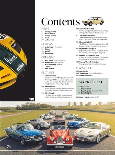 Classic & Sports Car Inhaltsverzeichnis