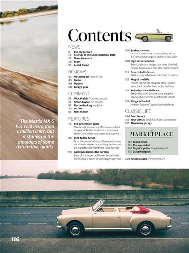 Classic & Sports Car Inhaltsverzeichnis