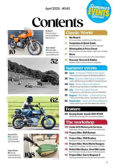 Classic Bike (UK) Inhaltsverzeichnis