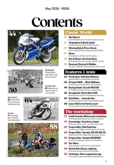 Classic Bike (UK) Inhaltsverzeichnis