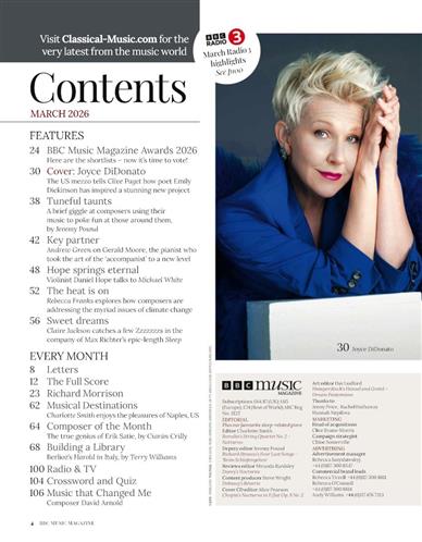 BBC Music Inhaltsverzeichnis