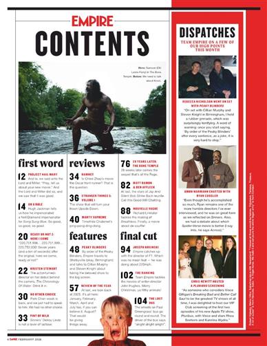 Empire (UK) Inhaltsverzeichnis